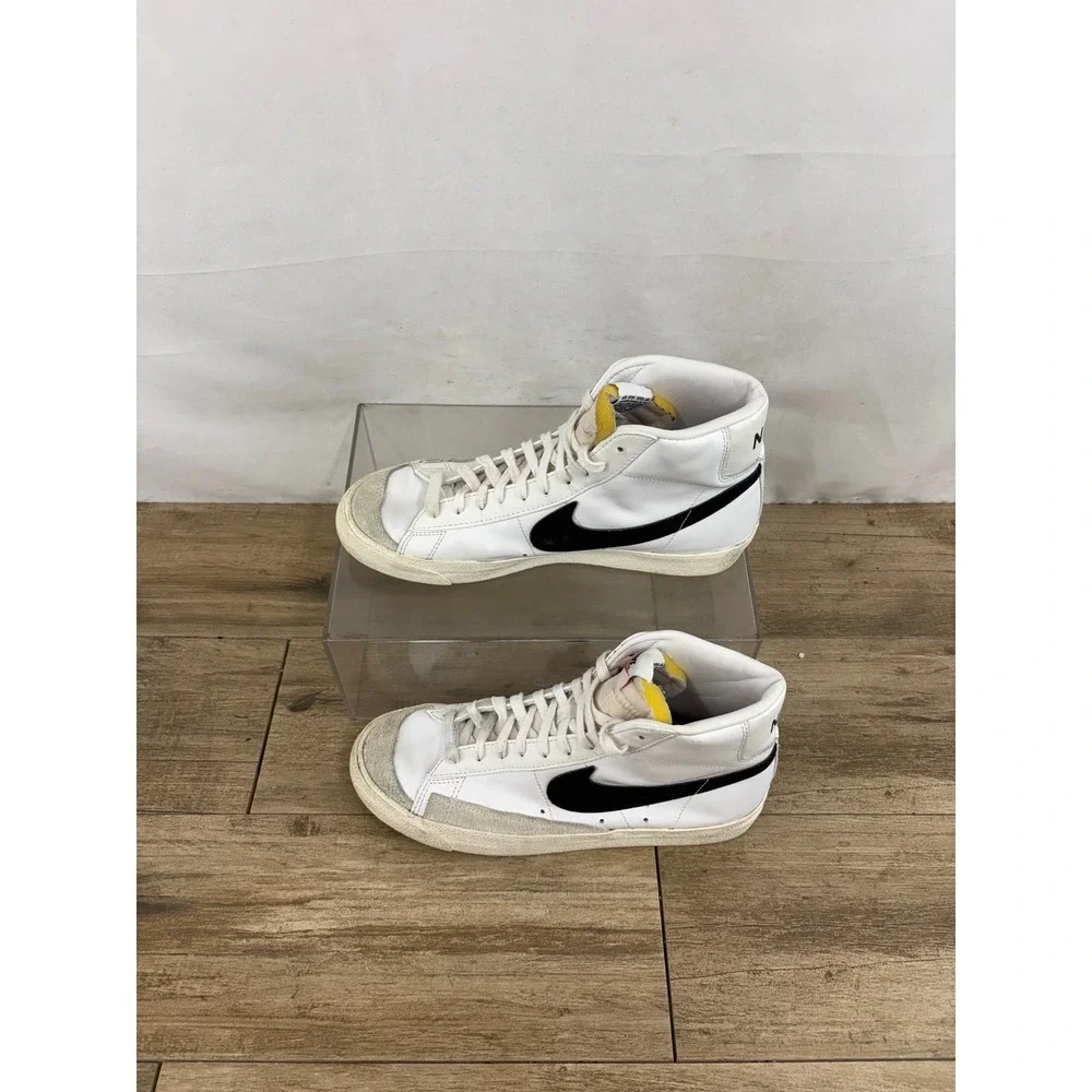 Nike Blazer Mid 77 Vintage‎ White Black Mens High Top Sneakers US 9 EUR 42.5